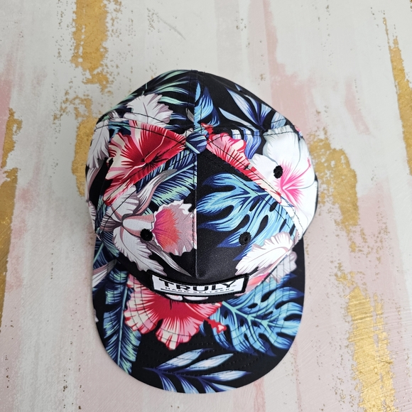 Truly Hard Seltzer SnapBack Hat Hawaiian Floral Tropical Unisex Adjustable Cap main image 5